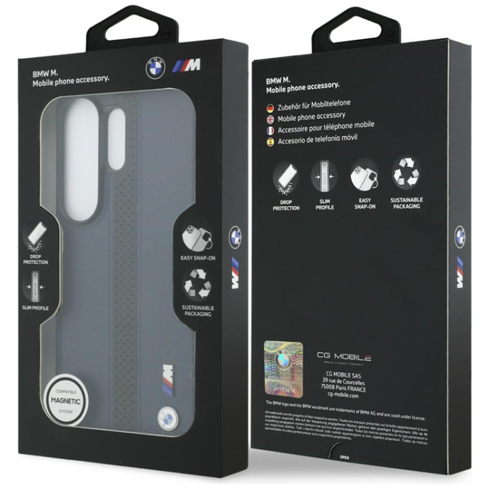 BMW - BMW Mobilskal För Galaxy S26 Ultra Magsafe Perforated Stripe Logo - Marinblå