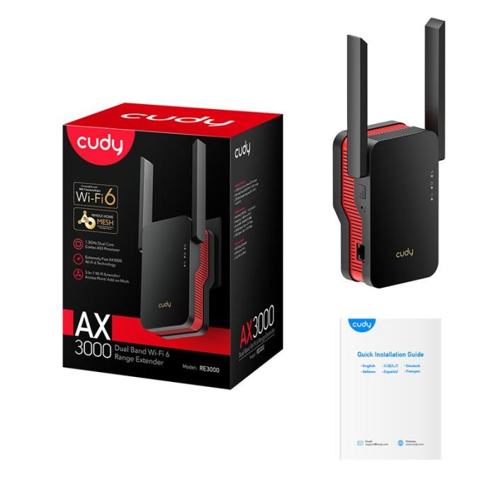 CUDY - CUDY Wi-Fi Extender RE3000 AX3000 Mesh