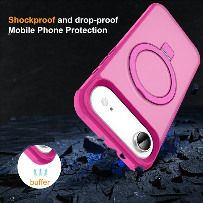 A-One Brand - iPhone 17 Air Mobilskal MagSafe TPU+PC Kickstand - Rosé