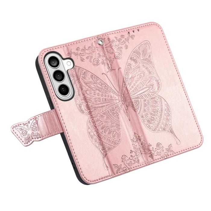 OEM - Plånboksfodral för Samsung Galaxy S26 Plus Konstläder med rem - Roséguld