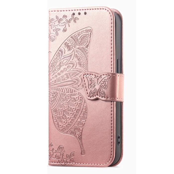 OEM - Plånboksfodral för Samsung Galaxy S26 Plus Konstläder med rem - Roséguld