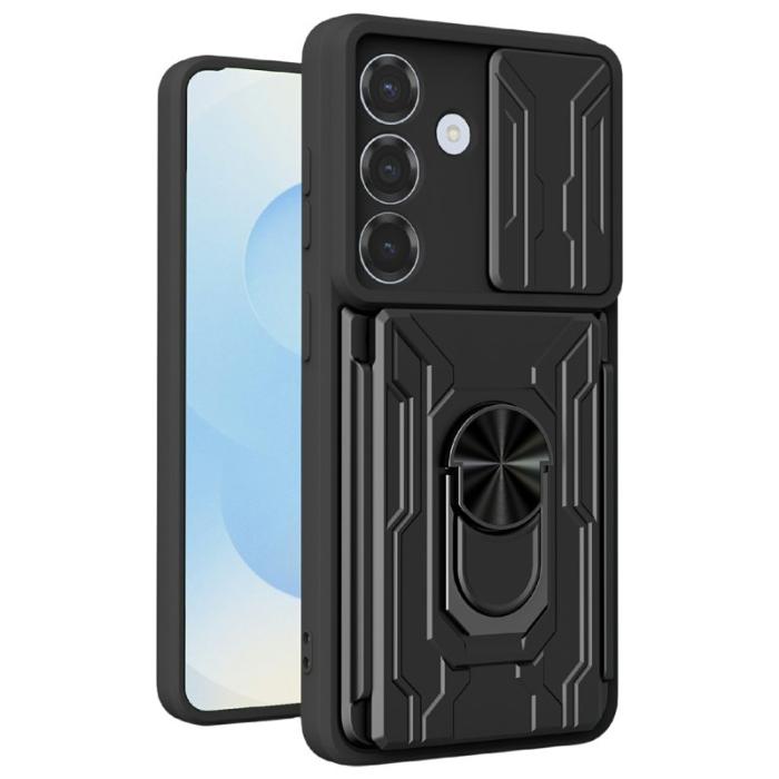OEM - Mobilskal för Samsung Galaxy S26 PC + TPU Kickstand - Svart