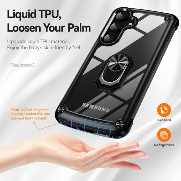 OEM - Mobilskal för Samsung Galaxy S26 PC + TPU Kickstand - Svart
