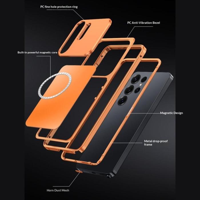 OEM - Mobilskal för Samsung Galaxy S26 Ultra Magnetiskt PC - Orange