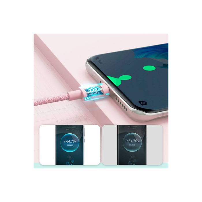 Joyroom - Joyroom USB-A till Lightning kabel 2m - Rosa