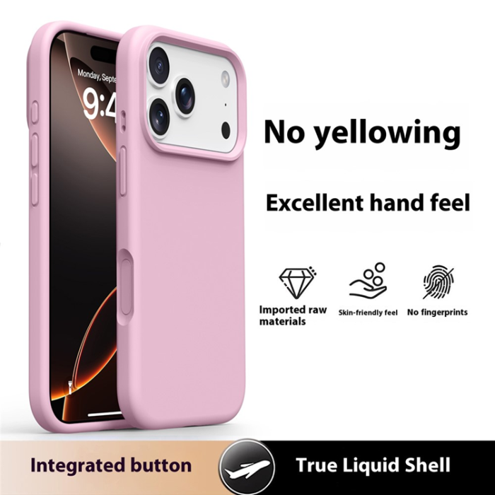 A-One Brand - iPhone 17 Pro Mobilskal Silikon Microfiber Lining - Rosa