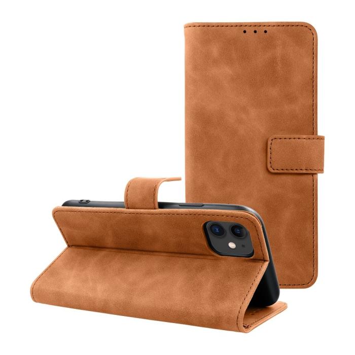 OEM - TENDER plånboksfodral för iPhone 12 / 12 PRO - Brun