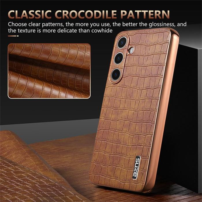 AZNS - AZNS Mobilskal för Samsung Galaxy S26 Plus PU + TPU Krokodiltextur - Vit