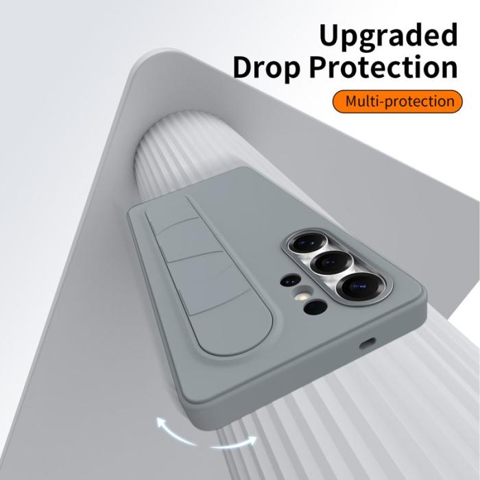 OEM - Mobilskal för Samsung Galaxy S26 Ultra Kickstand PC + Silikon - Grå