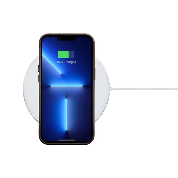 ICARER - iCarer iPhone 14 Pro Max Skal Magsafe Äkta Läder Oil Wax - Mörkbrun