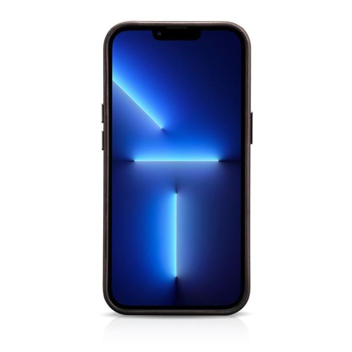 ICARER - iCarer iPhone 14 Pro Max Skal Magsafe Äkta Läder Oil Wax - Mörkbrun