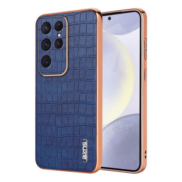 AZNS - AZNS Mobilskal för Samsung Galaxy S26 Ultra PU + TPU Krokodiltextur - Blå