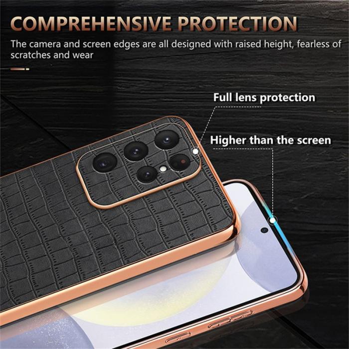 AZNS - AZNS Mobilskal för Samsung Galaxy S26 Ultra PU + TPU Krokodiltextur - Blå