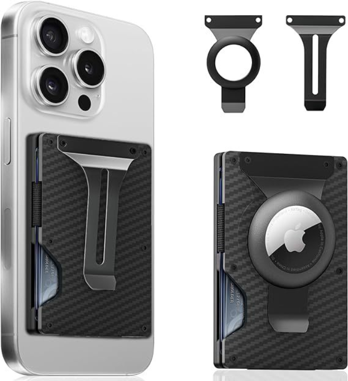 Magsafe Korthållare med AirTag & RFID (Carbon Fiber) | 2353 | AlltMobil