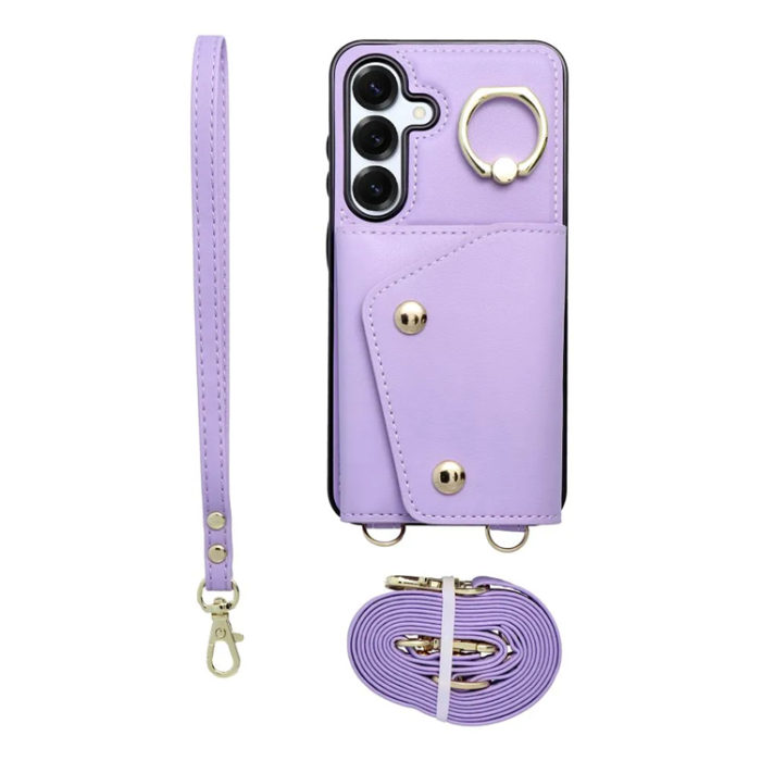 A-One Brand - Galaxy A36 5G Mobilskal Wonder Korthållare - Lila