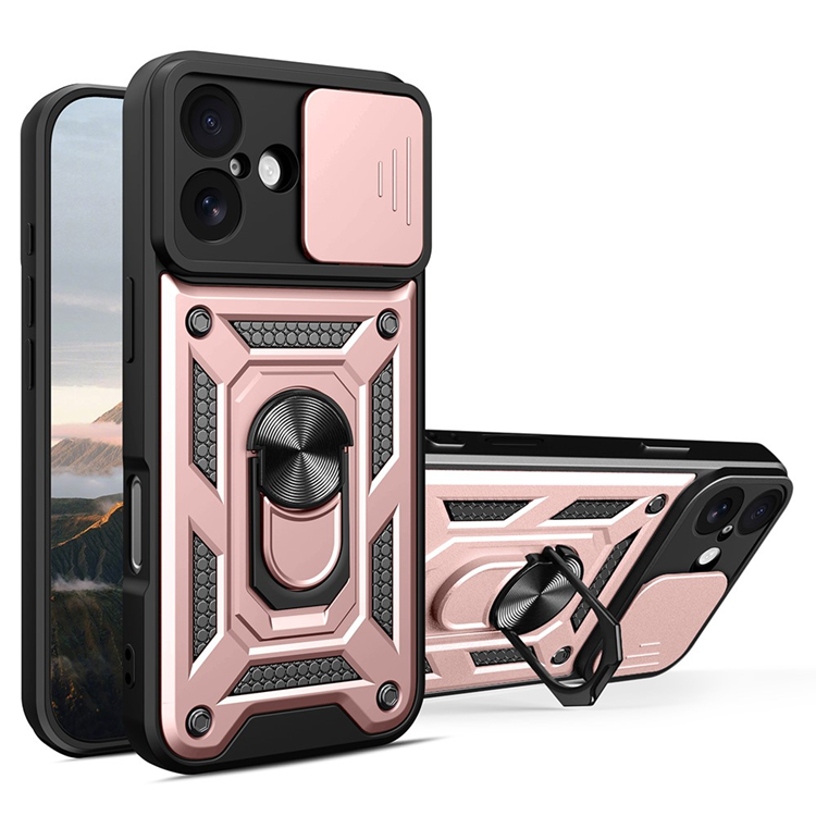 AMORUS iPhone 17 Mobilskal Med Kameralinsreglage - Roséguld | 2353 | AlltMobil