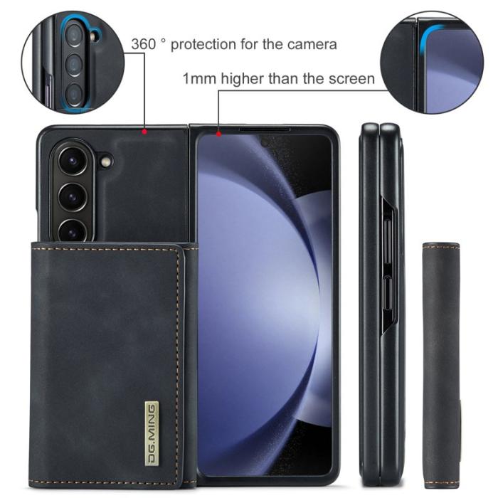 DG.MING - DG.MING Magnetiskt Avtagbart Plånboksfodral Samsung Galaxy Z Fold5 Svart