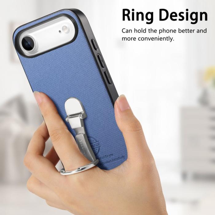 CASENEO - D.G Ming iPhone Air Fodral Fällbart Ställ Twill Konstläder - Blå