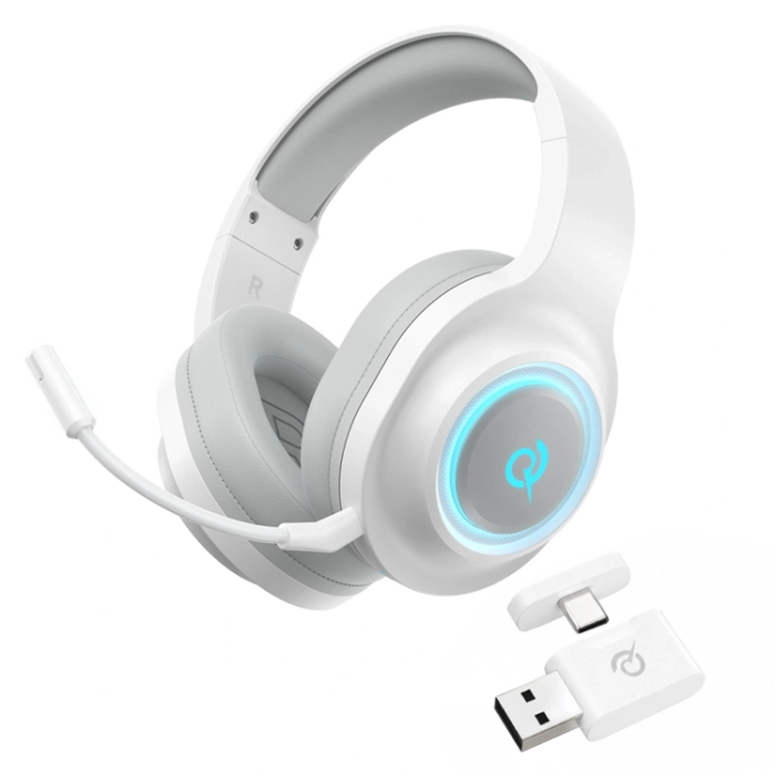 QCY - QCY Trådlös Hörlurar On-Ear Heroad V200 med Detachable Mikrofon - Vit