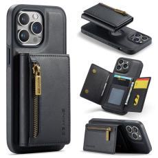 DG.MING - DG.MING M5 Series Mobilskal till iPhone 16 Pro Magnetiskt Konstl&auml;der Svart