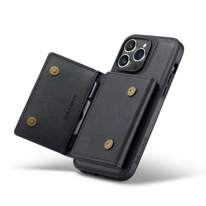 DG.MING - DG.MING M5 Series Mobilskal till iPhone 16 Pro Magnetiskt Konstläder Svart