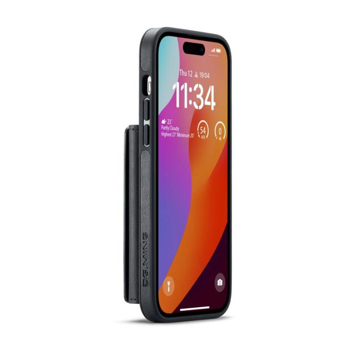 DG.MING - DG.MING M5 Series Mobilskal till iPhone 16 Pro Magnetiskt Konstläder Svart