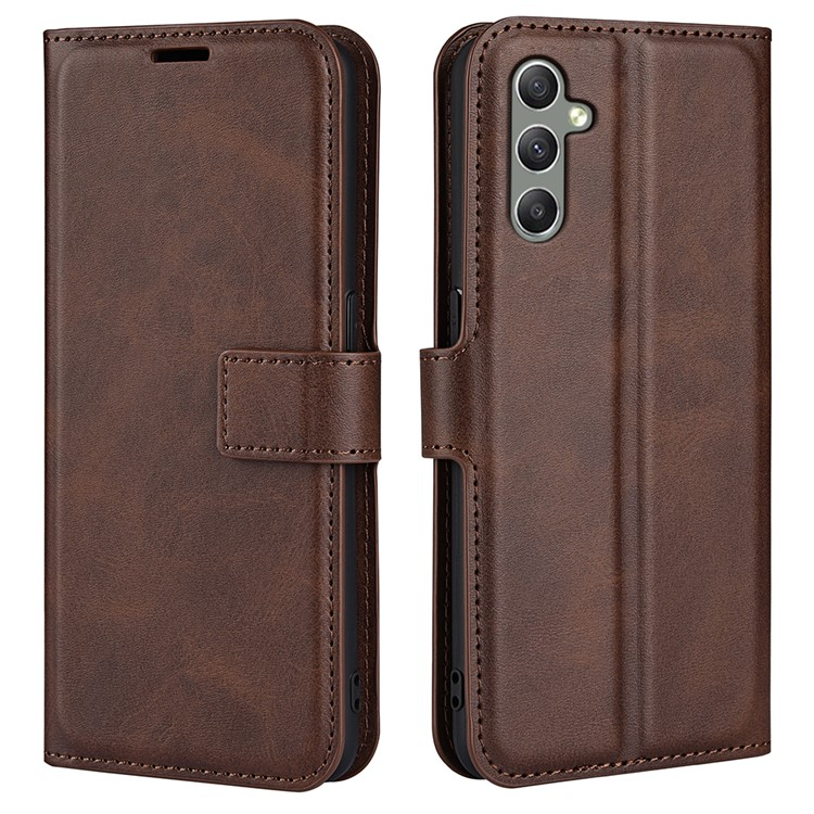 Galaxy A24 4G Plånboksfodral Folio Flip Calf - Brun | 2353 | AlltMobil