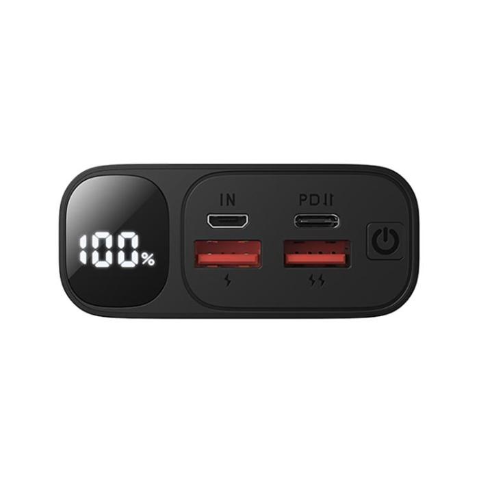 BWOO - BWOO Powerbank 20000 mAh 22.5W med LCD-skärm - Svart