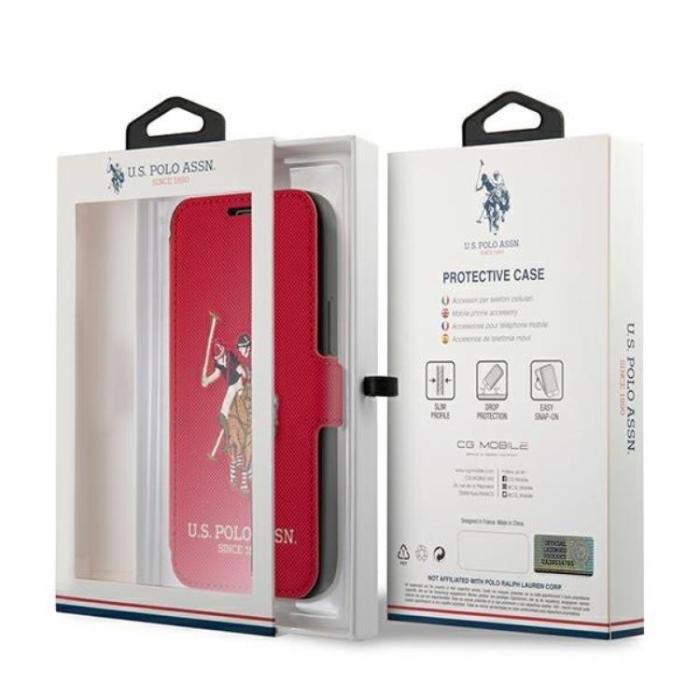 US Polo - US Polo Embroidery Collection Fodral iPhone 12 Pro Max - Röd