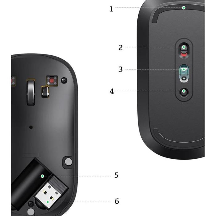 Ugreen - Ugreen Behändig Trådlös USB Mus - Grön