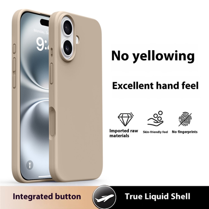 A-One Brand - iPhone 17 Mobilskal Silikon Microfiber Lining - Coffee