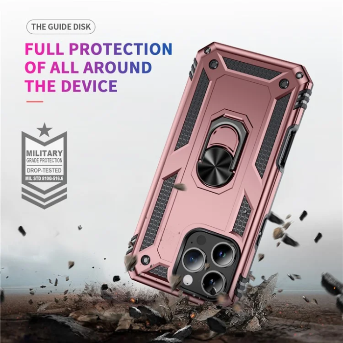 A-One Brand - iPhone 16 Pro Mobilskal med Kickstand - Roséguld