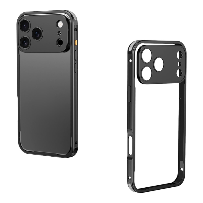 A-One Brand - iPhone 17 Pro Max Mobiskal Bumper Aluminium Alloy - Svart