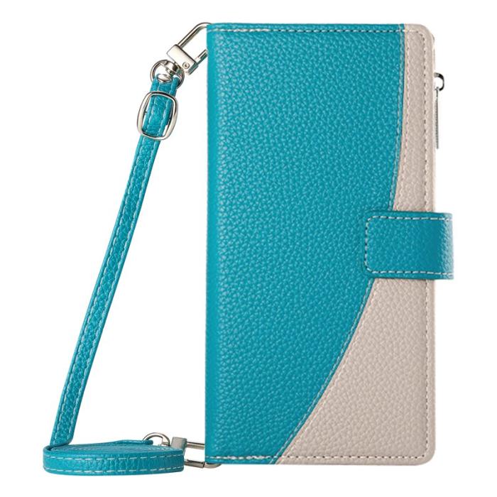OEM - Zipper Samsung Galaxy S26 Plånboksfodral Konstläder - Blå