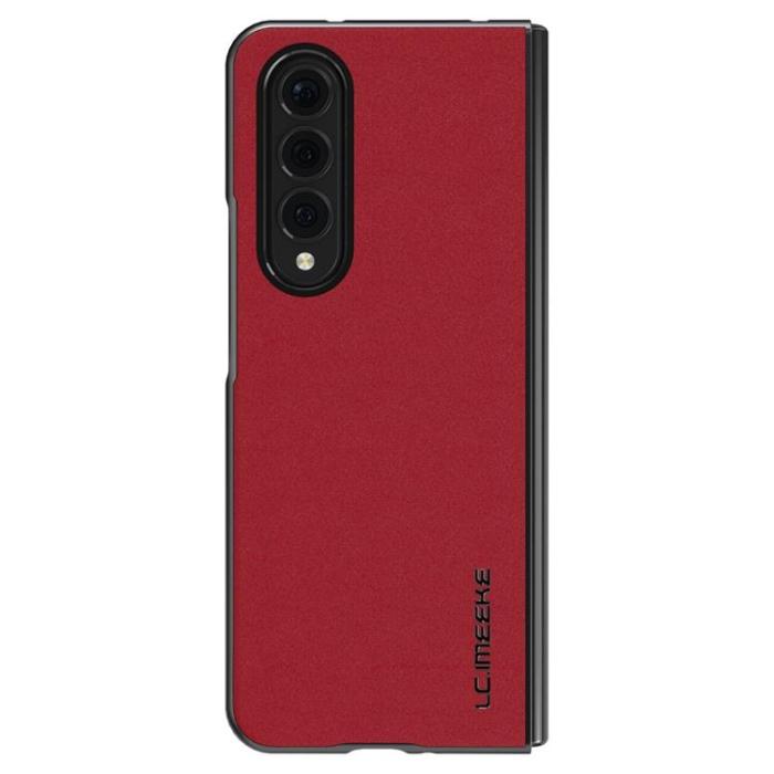 LC.imeeke - LC.IMEEKE Galaxy Z Fold 4 Skal TPU-ram Läder - Röd