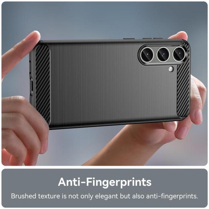 A-One Brand - Galaxy S24 Mobilskal Carbon Fiber - Svart