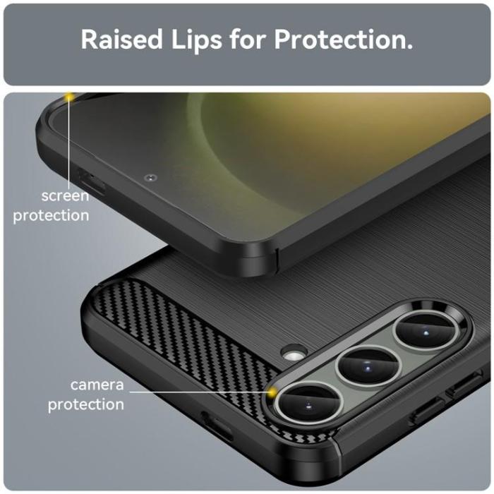 A-One Brand - Galaxy S24 Mobilskal Carbon Fiber - Svart