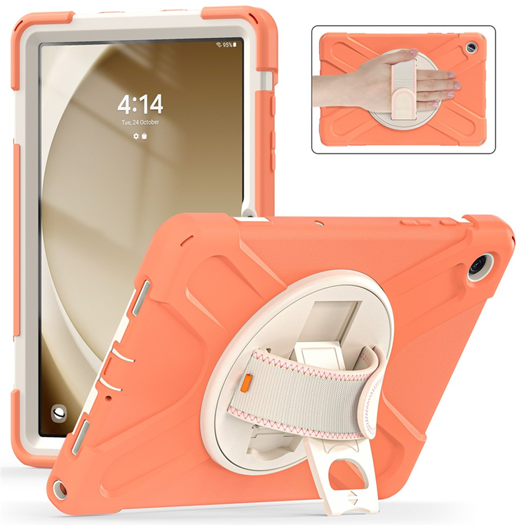 Galaxy Tab A9 Plus Mobilskal Silikon Rotary Kickstand (Orange) | 2353 | AlltMobil
