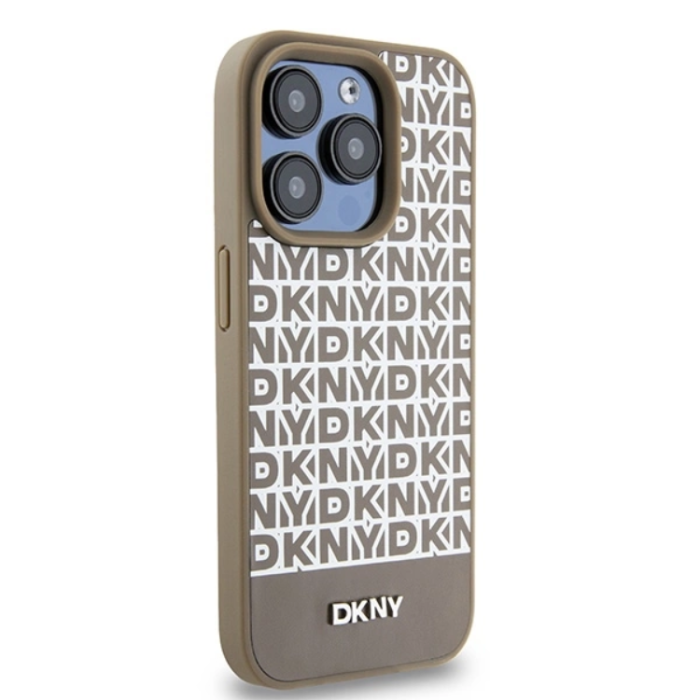 DKNY - DKNY iPhone 15 Pro Mobilskal Magsafe Läder Printed Pattern
