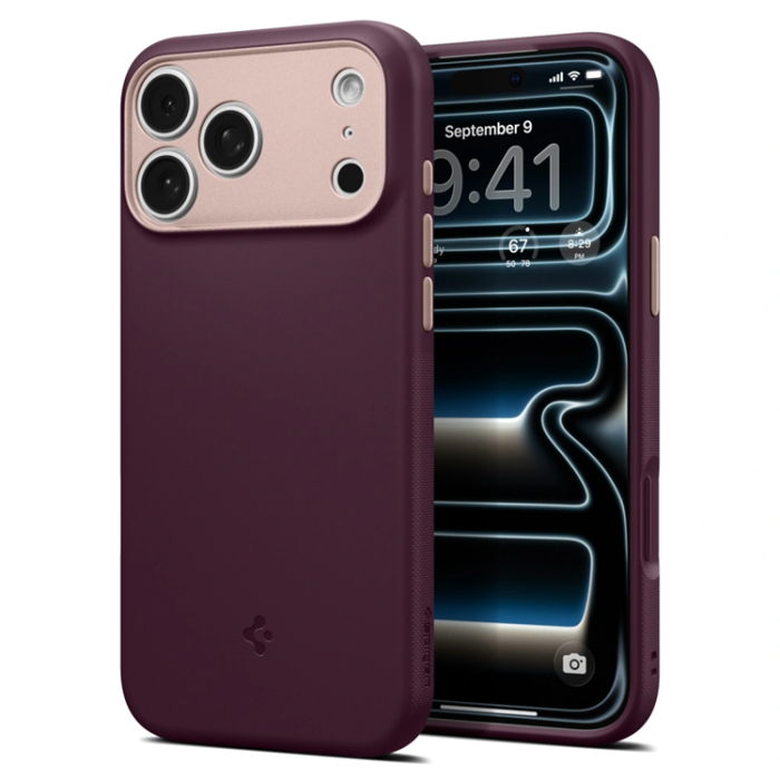 Spigen - Spigen Mobilskal För iPhone 17 Pro/18 Pro Magsafe Nano Pop - Burgundy Bean