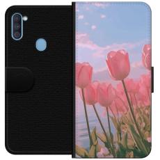 iSecrets - Plånboksfodral till Samsung Galaxy A11 med Rosa Tulpaner