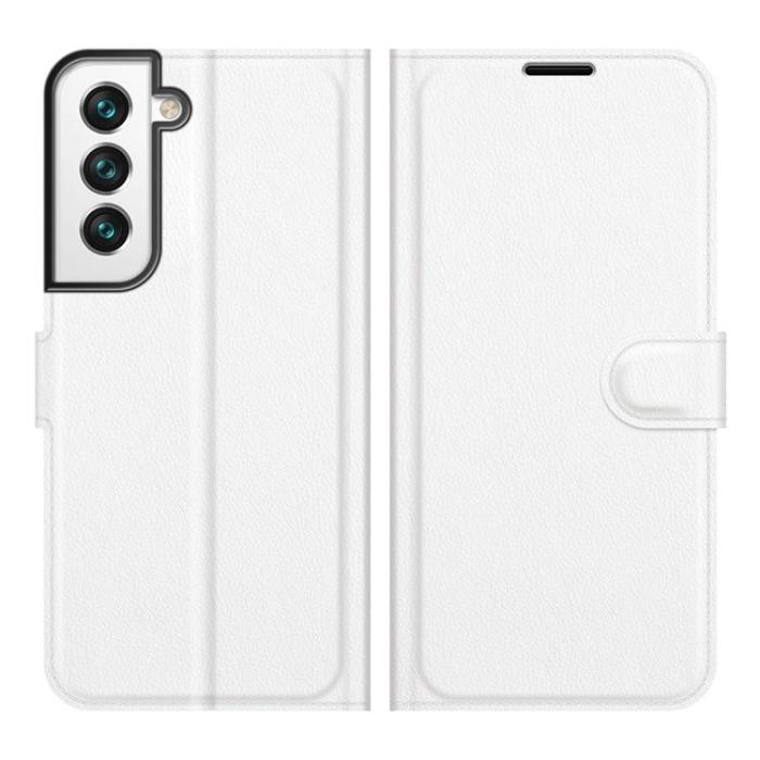 OEM - Litchi Magnetic Fodral Galaxy S22 Plus 5G - Vit