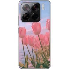 iSecrets - Genomskinligt Skal kompatibel med Xiaomi 15 Pro med Rosa Tulpaner