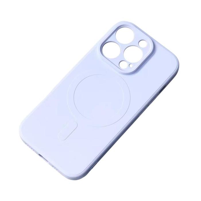 OEM - iPhone 15 Pro Mobilskal MagSafe Silikon - Ljusblå