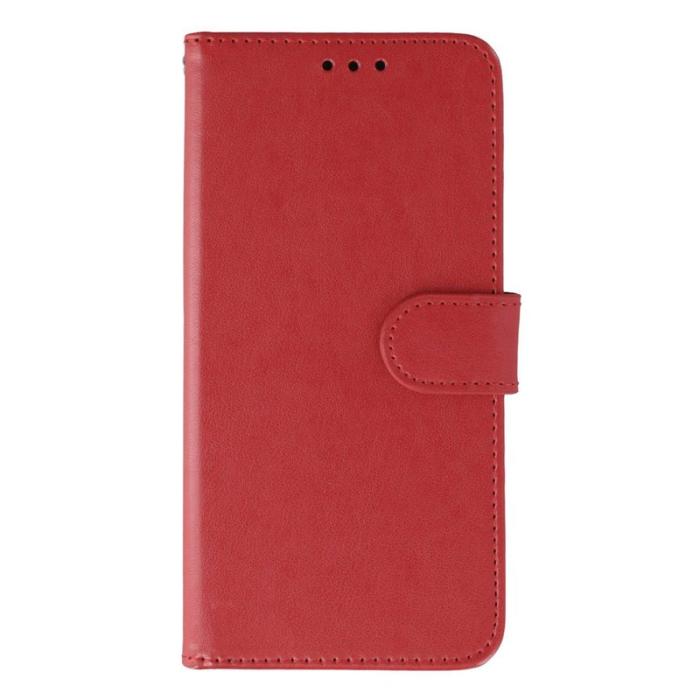 OEM - Samsung Galaxy S26 Fodral PU Läder Flip med Rem - Röd