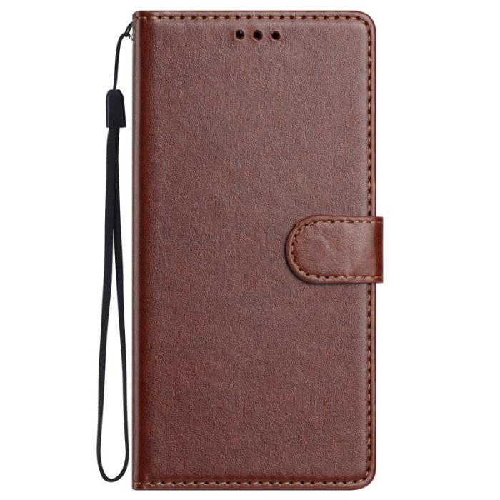 OEM - Samsung Galaxy S26 Plus Plånboksfodral Konstläder Ställfunktion - Brun