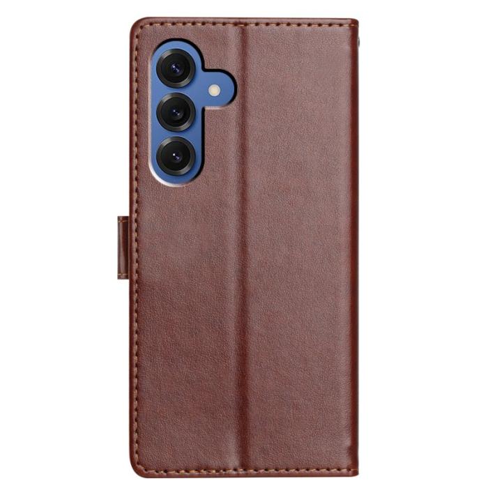 OEM - Samsung Galaxy S26 Plus Plånboksfodral Konstläder Ställfunktion - Brun