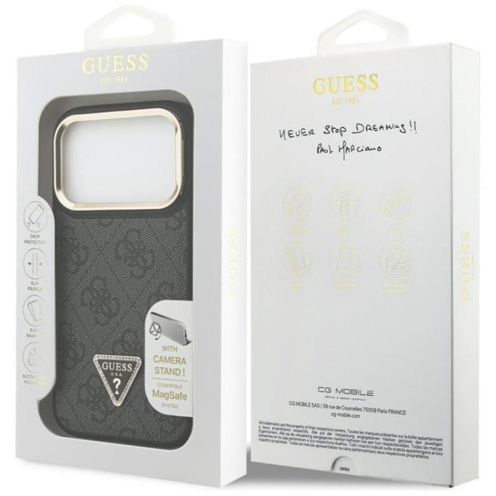 Guess - Guess Mobilskal till iPhone 17 Pro MagSafe Triangle Logo & Stand