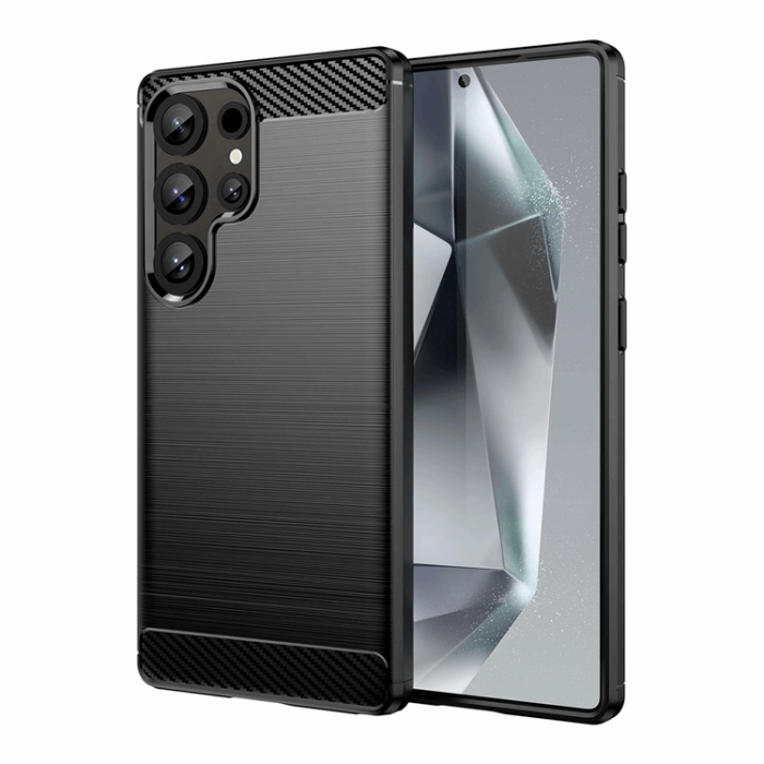 OEM - Galaxy S25 Ultra Mobilskal Carbon Flexible - Svart
