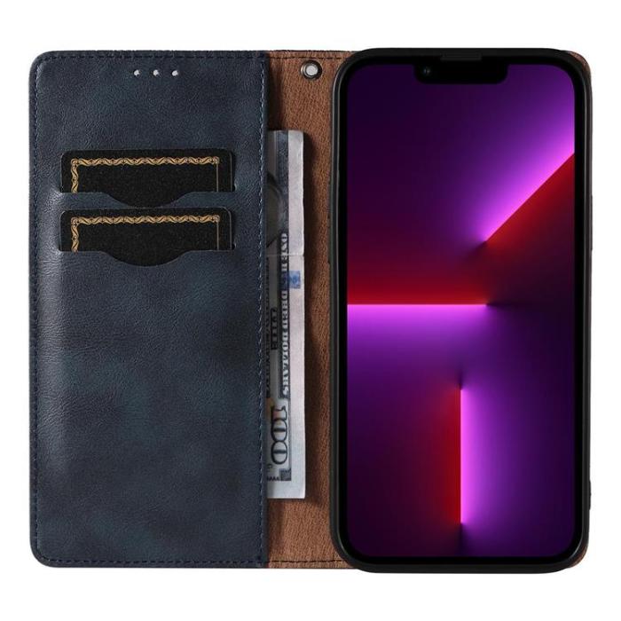 OEM - iPhone 13 Pro Plånboksfodral Magnet Strap - Blå